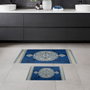 Mijölnir Juego de alfombras de baño Azul (2 piezas)